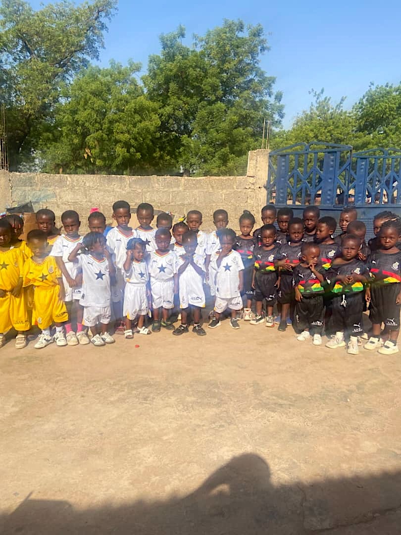 Learners gathered at the school gate